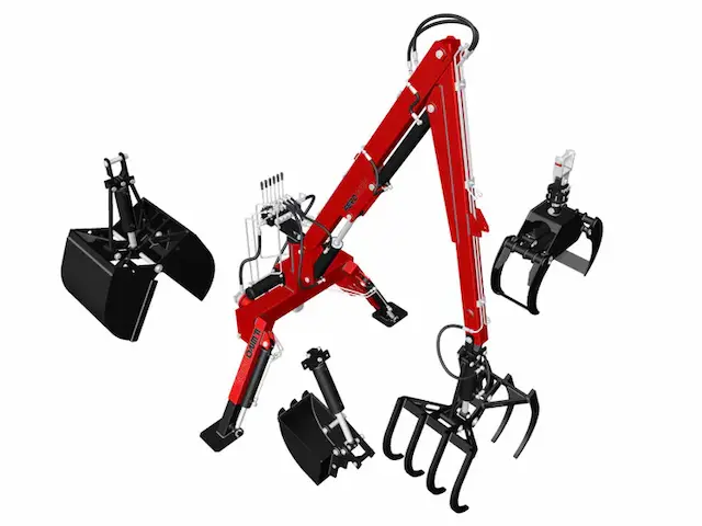 Osim vila koje su osnovni paket moguće je na utovarivač montirati i korpu za rasute materijale, kašiku za kopanje i klješta za balvane.